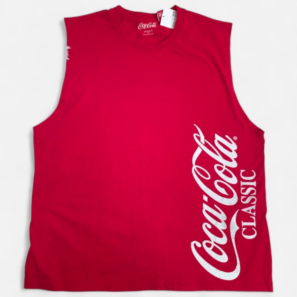 Forever 21 X Coca Cola NWT Bold Red Men's Tank Top XL